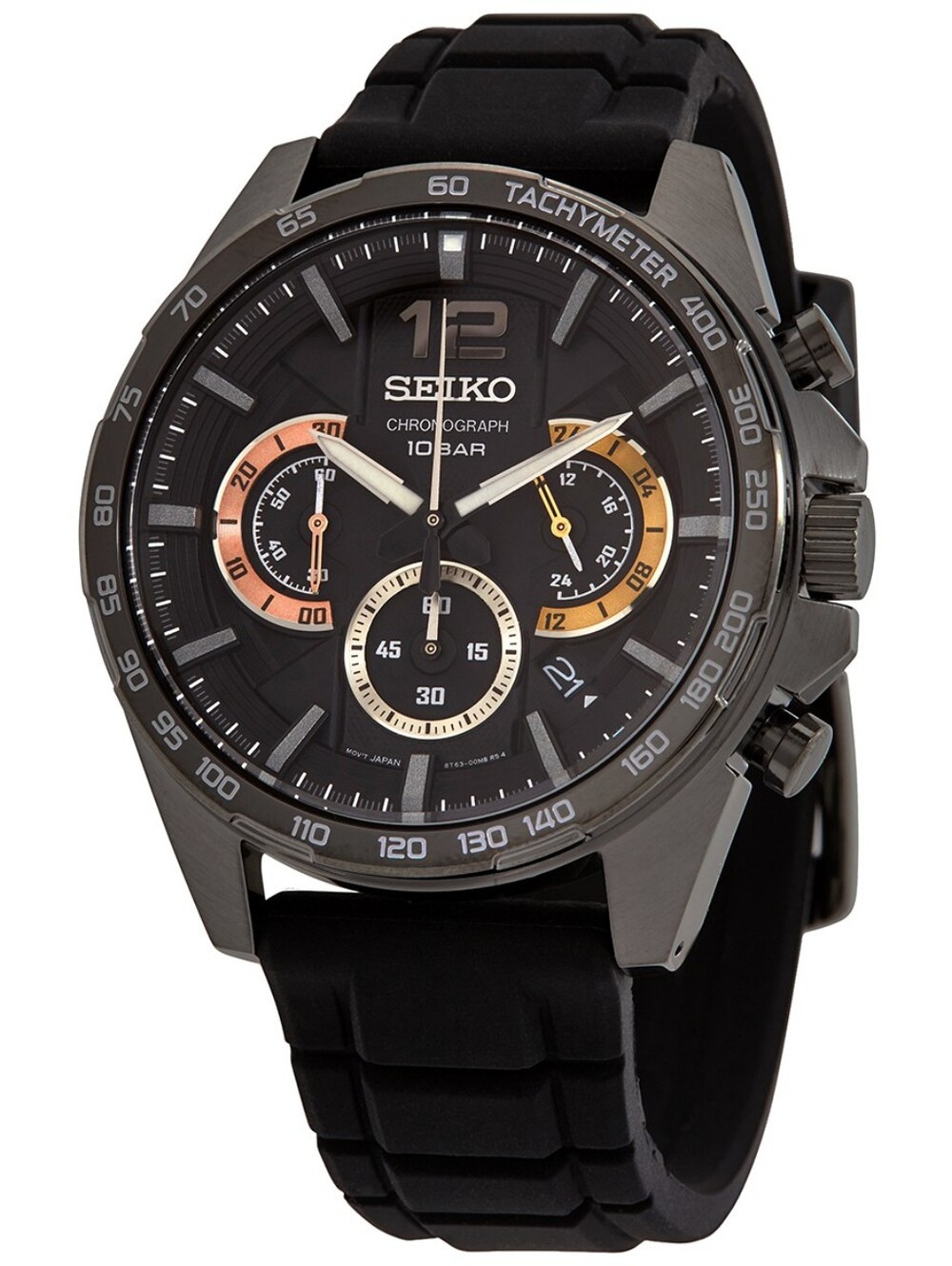 Seiko Conceptual Chronograph Quartz Black Dial Men's WatchItem No. SSB349P1